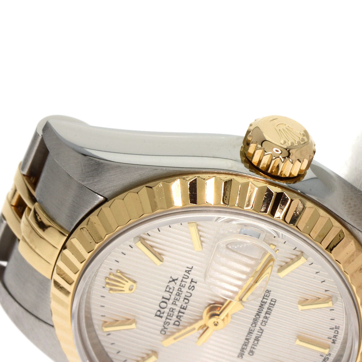 ROLEX Datejust Silver Tapestry Watches 79173 Stainless Steel/SSxK18YG Ladies