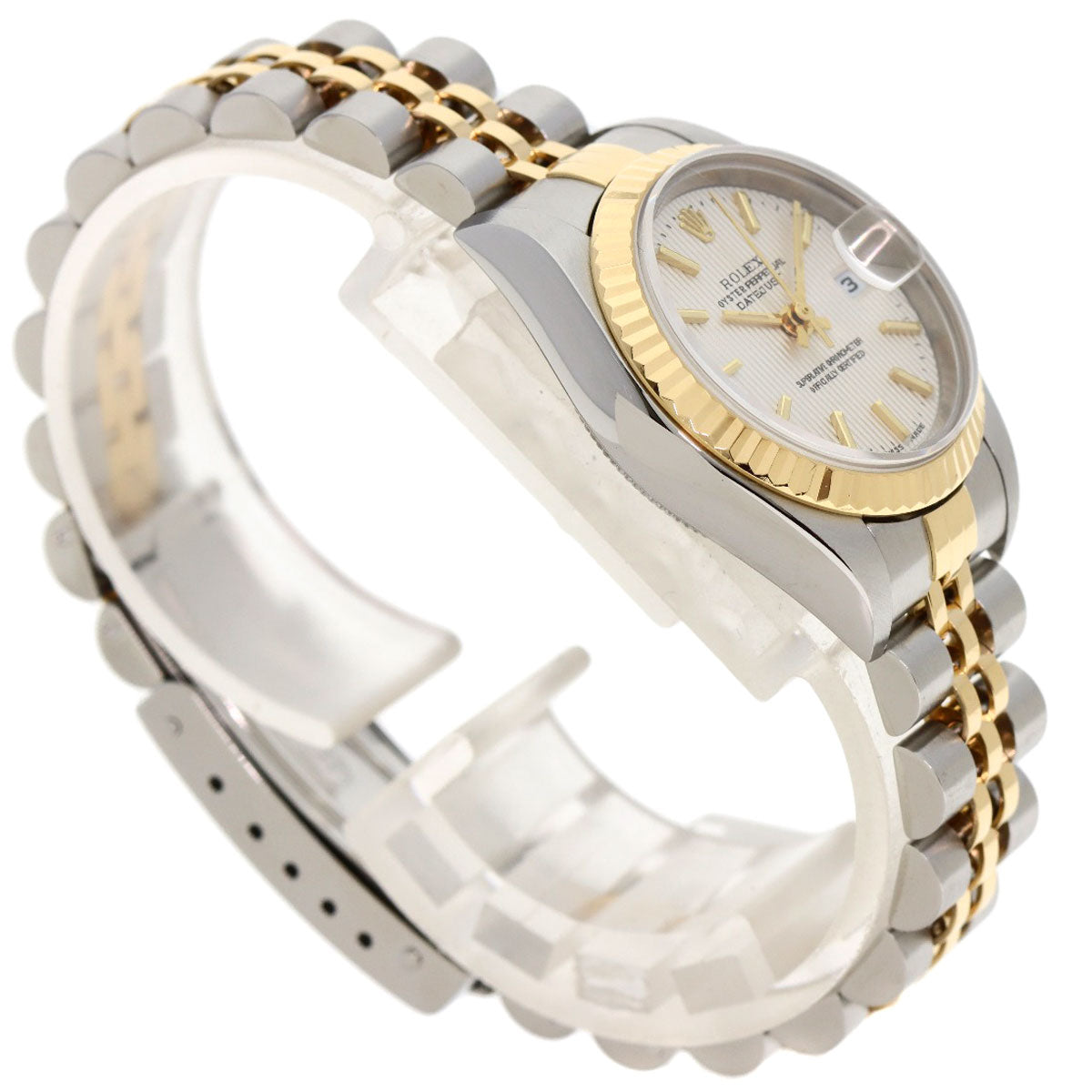 ROLEX Datejust Silver Tapestry Watches 79173 Stainless Steel/SSxK18YG Ladies