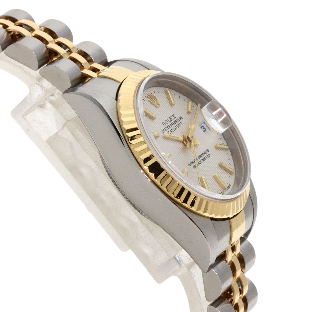 ROLEX Datejust Silver Tapestry Watches 79173 Stainless Steel/SSxK18YG Ladies