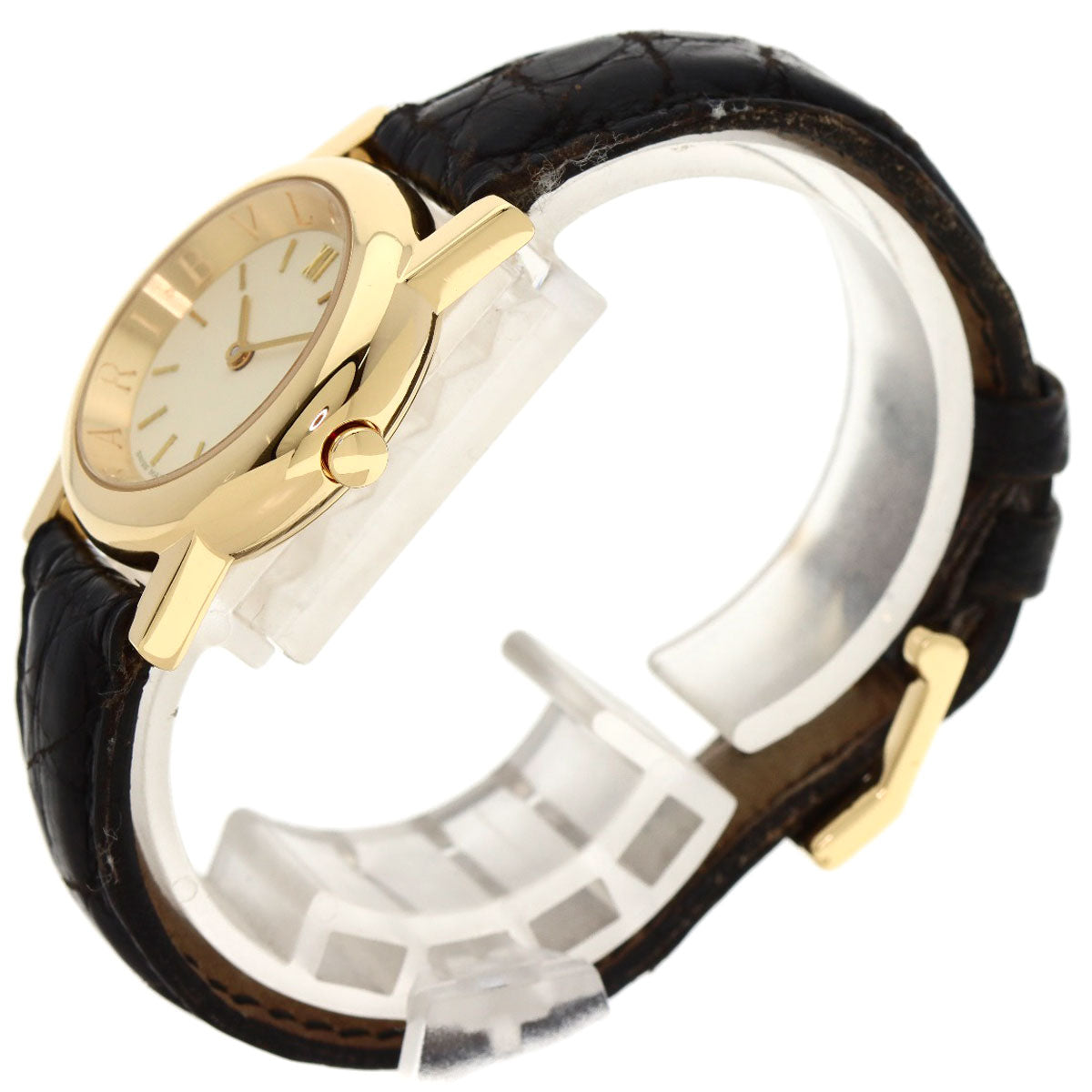 BVLGARI Amphitheater Watches AT26GL K18 Yellow Gold/Leather Ladies