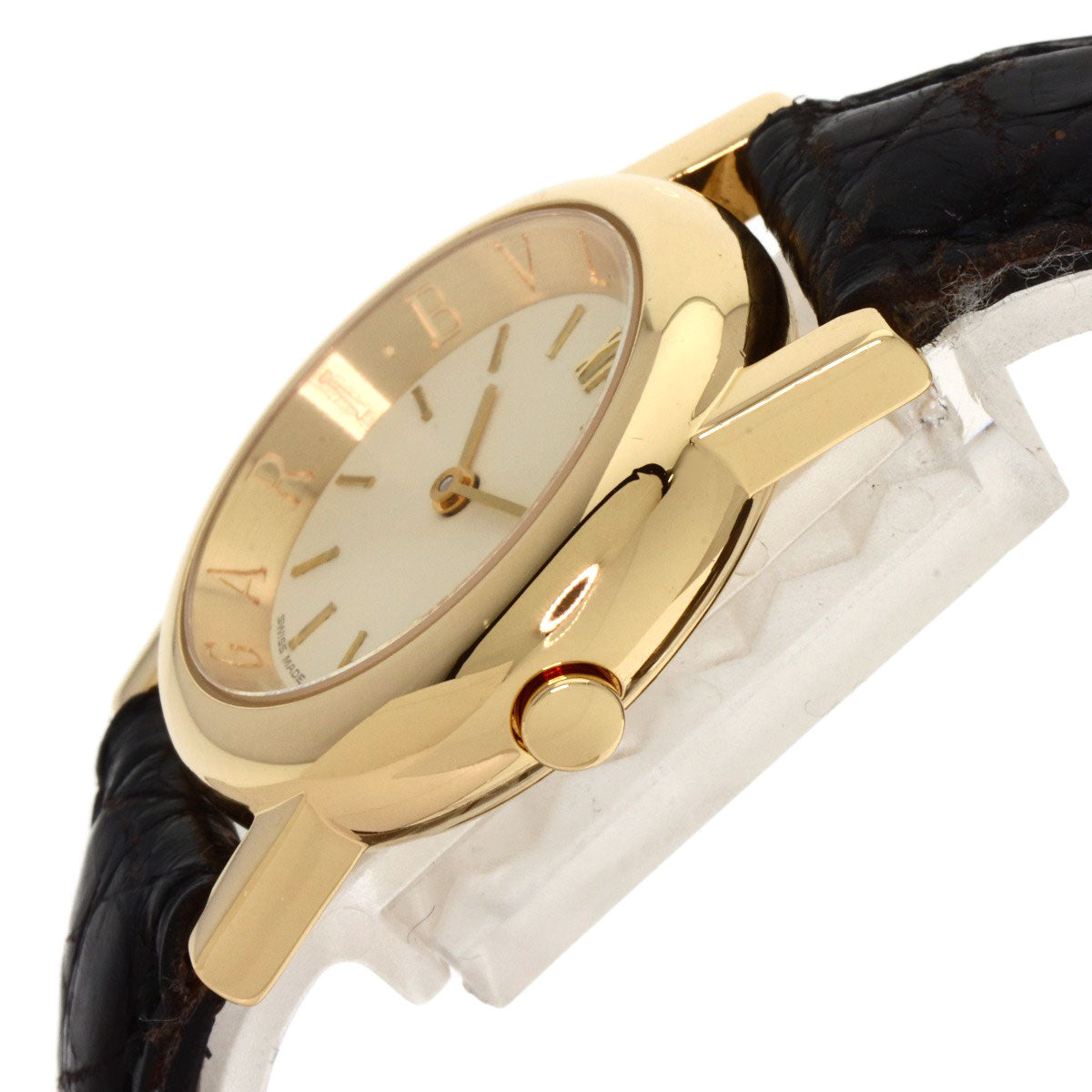 BVLGARI Amphitheater Watches AT26GL K18 Yellow Gold/Leather Ladies