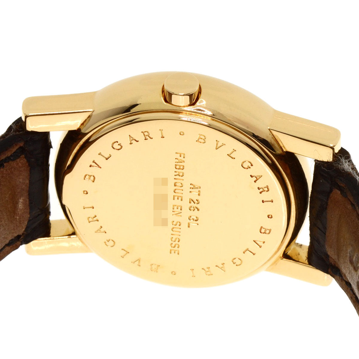 BVLGARI Amphitheater Watches AT26GL K18 Yellow Gold/Leather Ladies