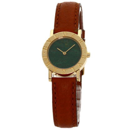BVLGARI BVLGARI BVLGARI Jade Dial Watches BB26DGL K18 Yellow Gold/Leather Ladies