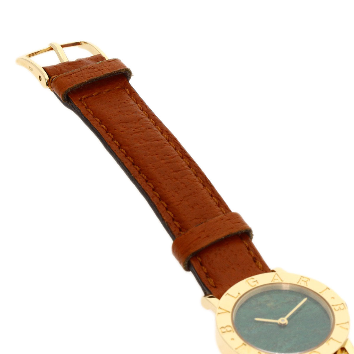 BVLGARI BVLGARI BVLGARI Jade Dial Watches BB26DGL K18 Yellow Gold/Leather Ladies