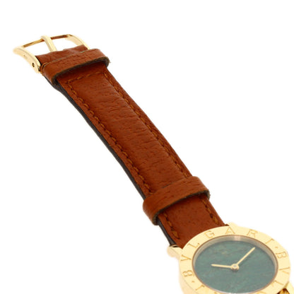 BVLGARI BVLGARI BVLGARI Jade Dial Watches BB26DGL K18 Yellow Gold/Leather Ladies