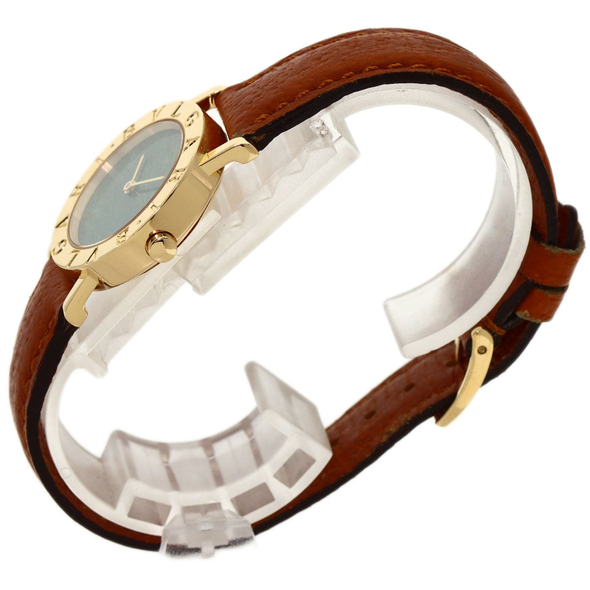 BVLGARI BVLGARI BVLGARI Jade Dial Watches BB26DGL K18 Yellow Gold/Leather Ladies