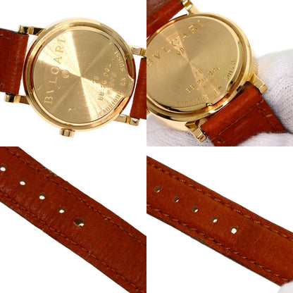 BVLGARI BVLGARI BVLGARI Jade Dial Watches BB26DGL K18 Yellow Gold/Leather Ladies
