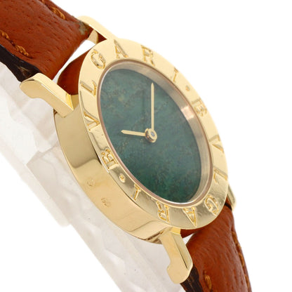 BVLGARI BVLGARI BVLGARI Jade Dial Watches BB26DGL K18 Yellow Gold/Leather Ladies