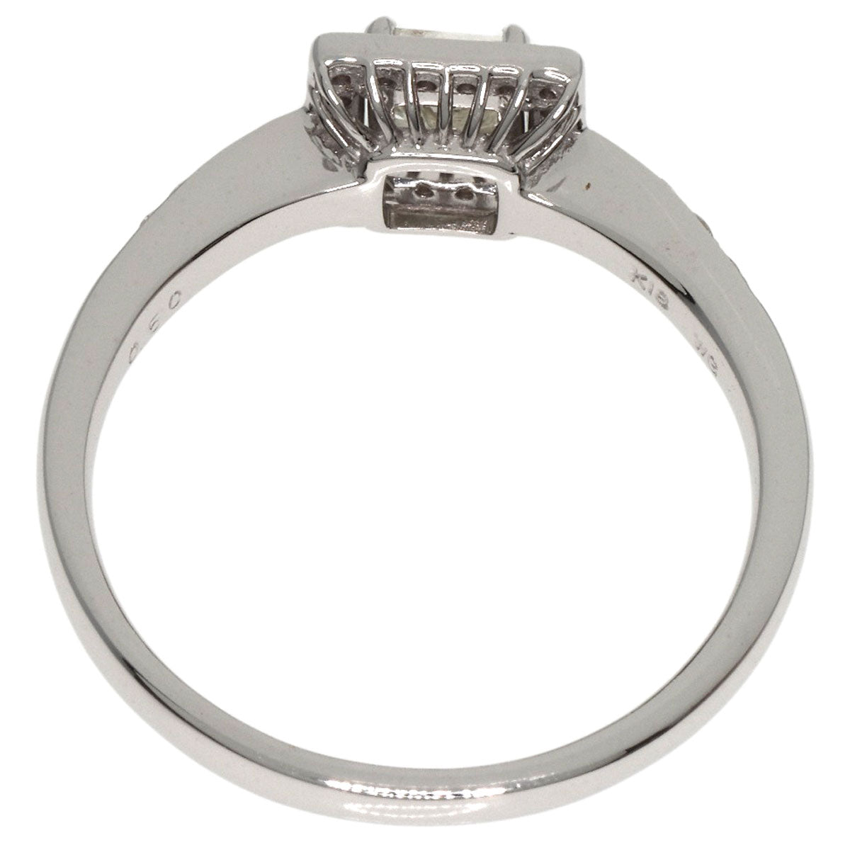 0.5ct Diamond Ring K18 White Gold  3.5g�@Ladies