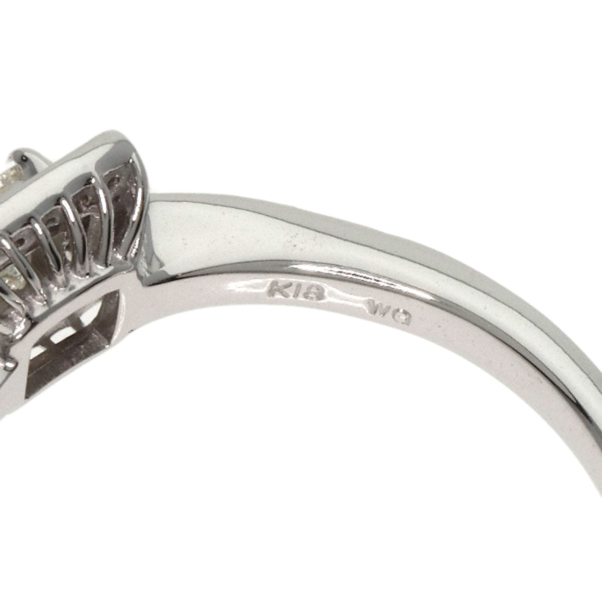 0.5ct Diamond Ring K18 White Gold  3.5g�@Ladies