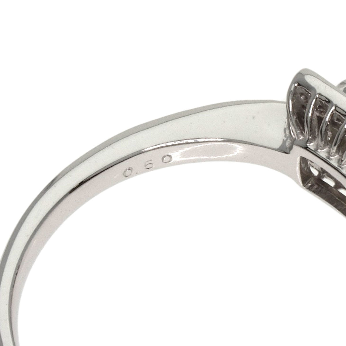 0.5ct Diamond Ring K18 White Gold  3.5g�@Ladies