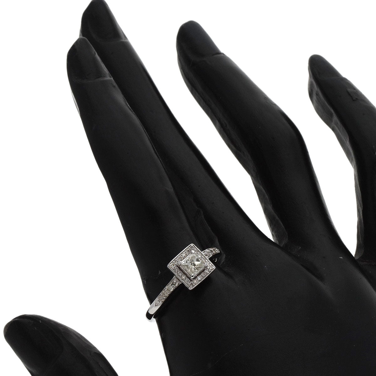 0.5ct Diamond Ring K18 White Gold  3.5g�@Ladies