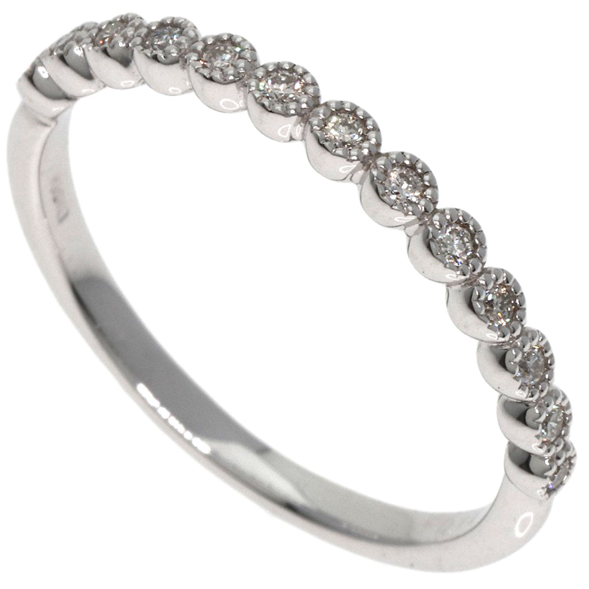 0.1ct Diamond Ring K10 White Gold  1.39g�@Ladies