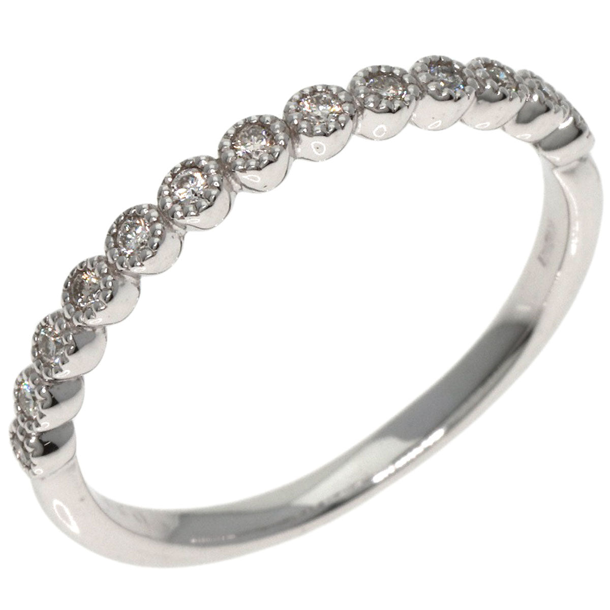 0.1ct Diamond Ring K10 White Gold  1.39g�@Ladies