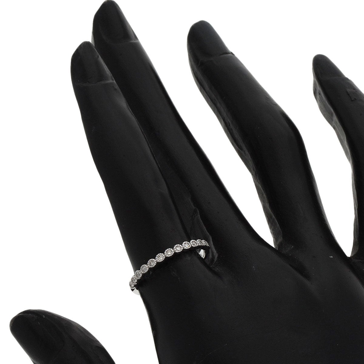 0.1ct Diamond Ring K10 White Gold  1.39g�@Ladies