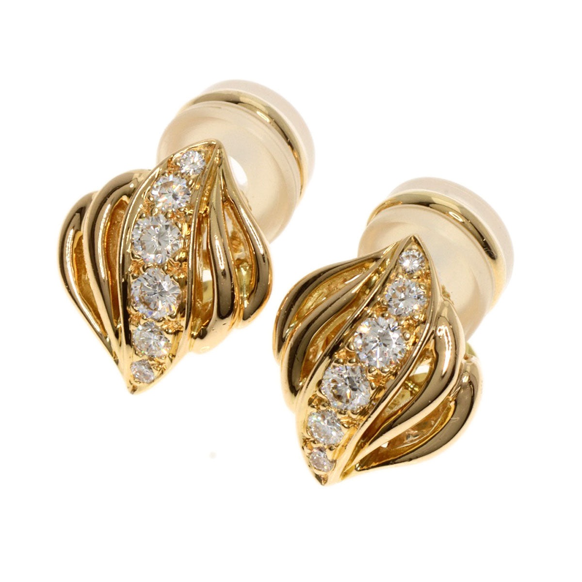 Diamond Earring K18 Yellow Gold  6.1g　Ladies