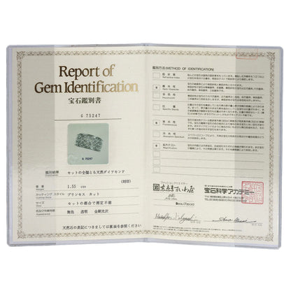 1.55ct Princess cut diamond Ring Platinum PT900  13.5g�@Ladies