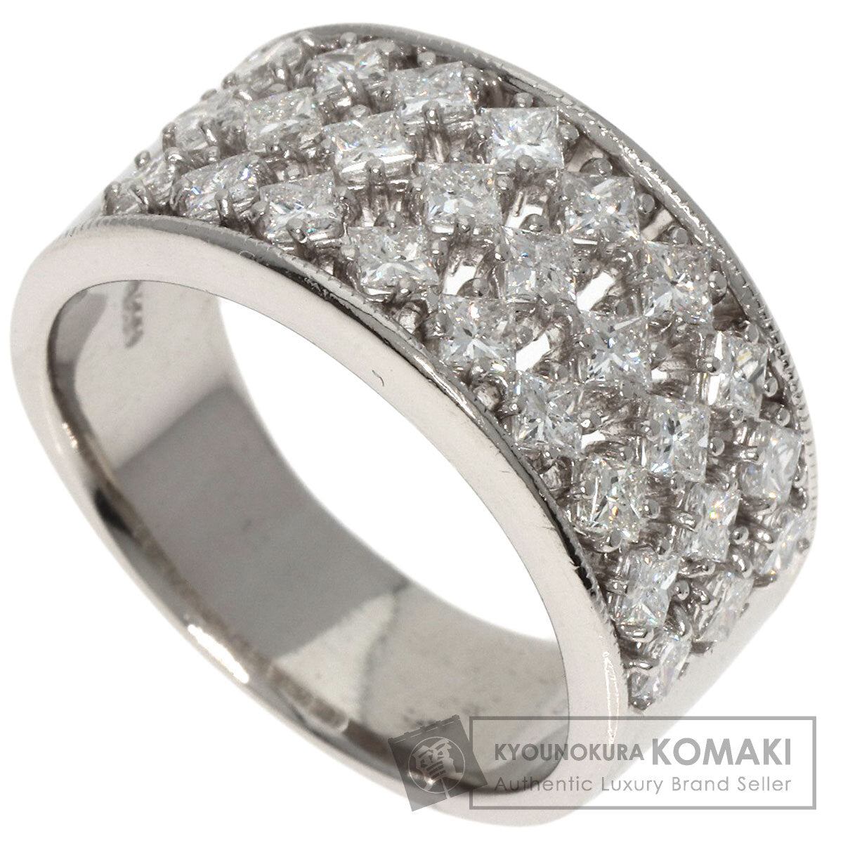 1.55ct Princess cut diamond Ring Platinum PT900  13.5g�@Ladies