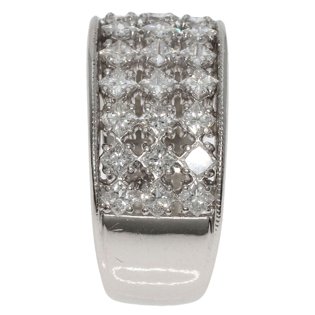 1.55ct Princess cut diamond Ring Platinum PT900  13.5g�@Ladies