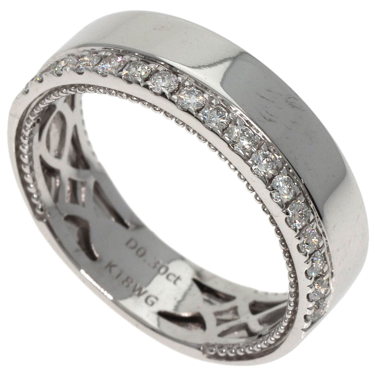 0.3ct Diamond Ring K18 White Gold  6g�@Ladies