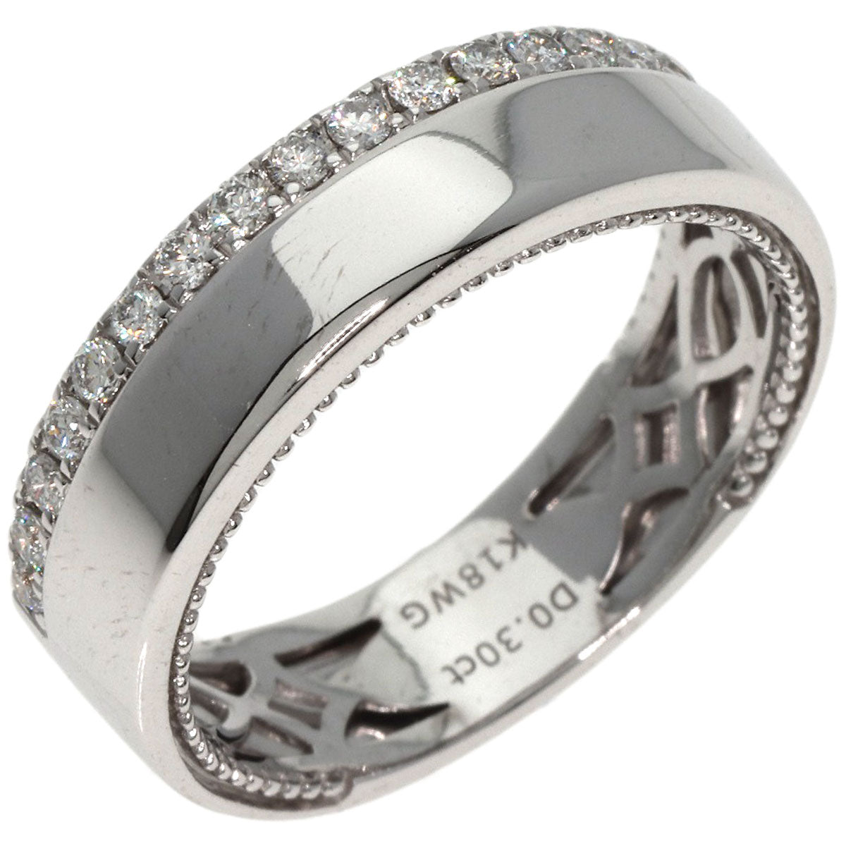 0.3ct Diamond Ring K18 White Gold  6g�@Ladies