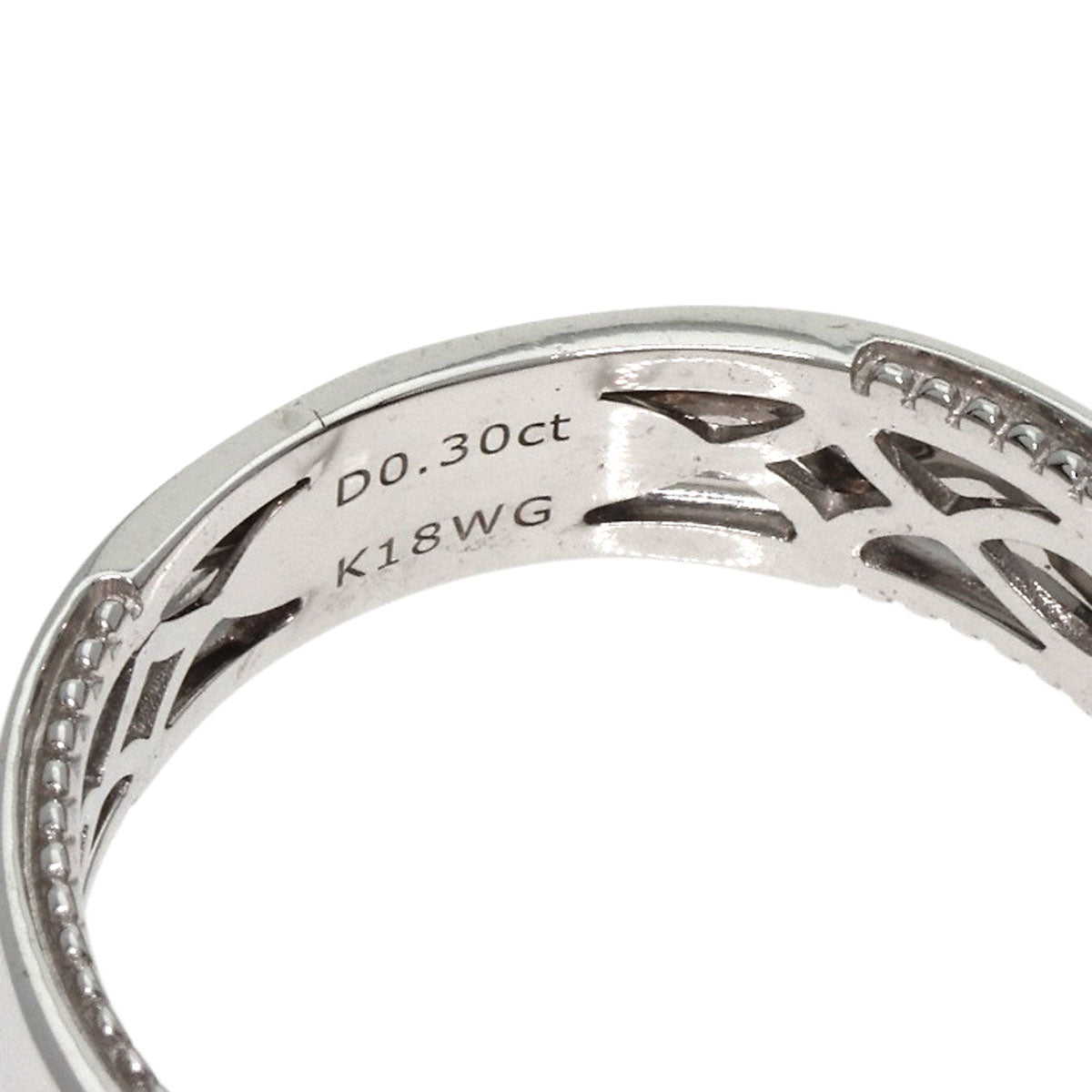 0.3ct Diamond Ring K18 White Gold  6g�@Ladies