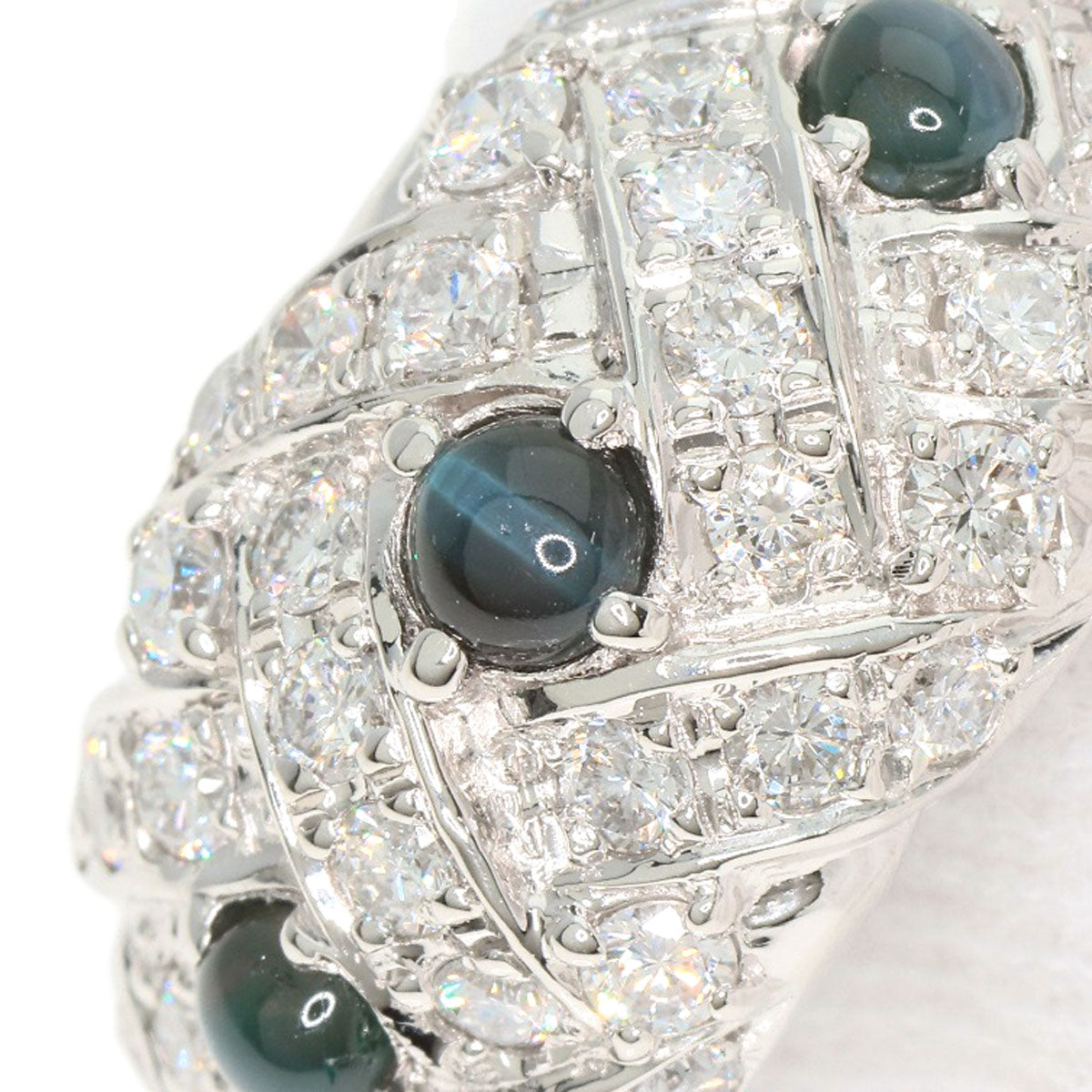 0.61ct Alexandrite�@Cat's�@Eye Diamond Ring Platinum PT900  13.4g�@Ladies