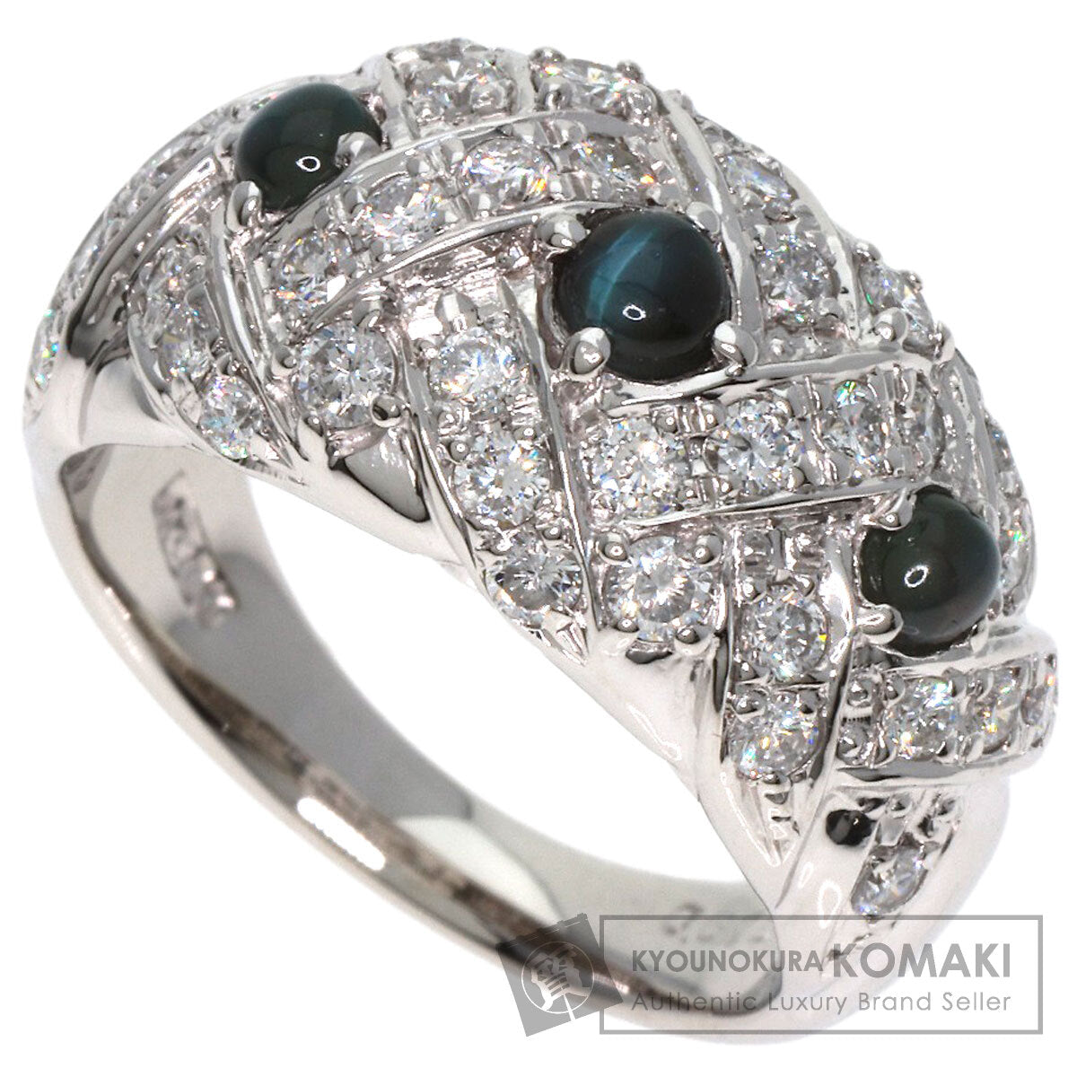 0.61ct Alexandrite�@Cat's�@Eye Diamond Ring Platinum PT900  13.4g�@Ladies