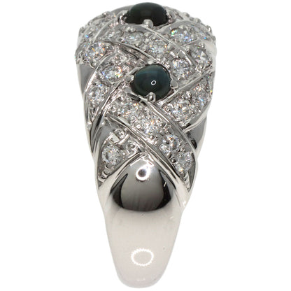 0.61ct Alexandrite�@Cat's�@Eye Diamond Ring Platinum PT900  13.4g�@Ladies