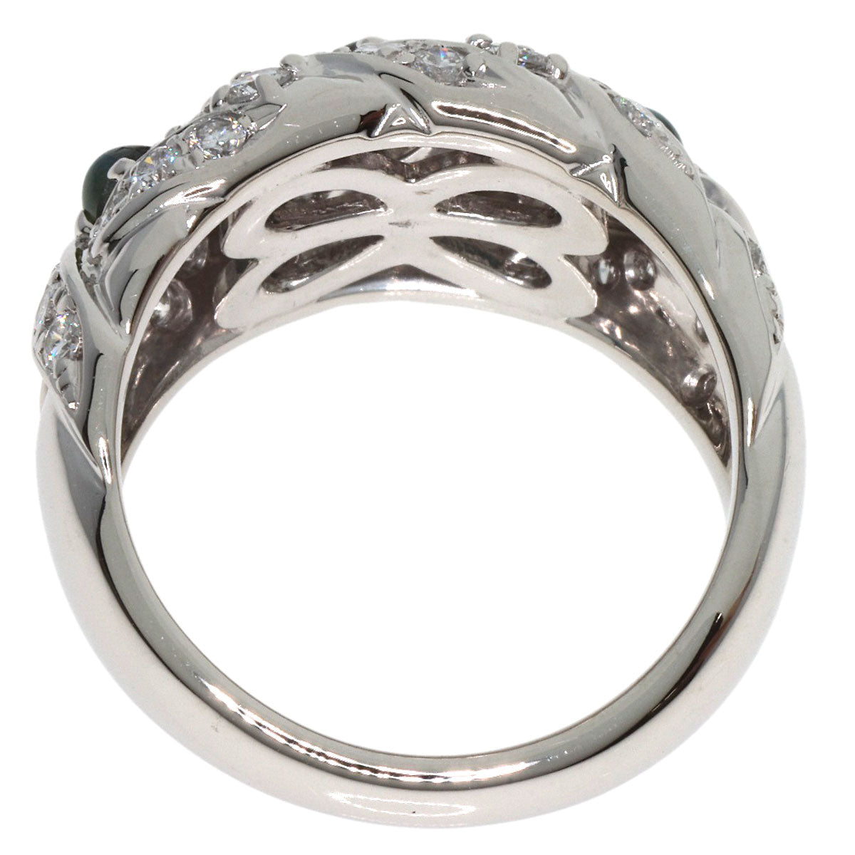 0.61ct Alexandrite�@Cat's�@Eye Diamond Ring Platinum PT900  13.4g�@Ladies