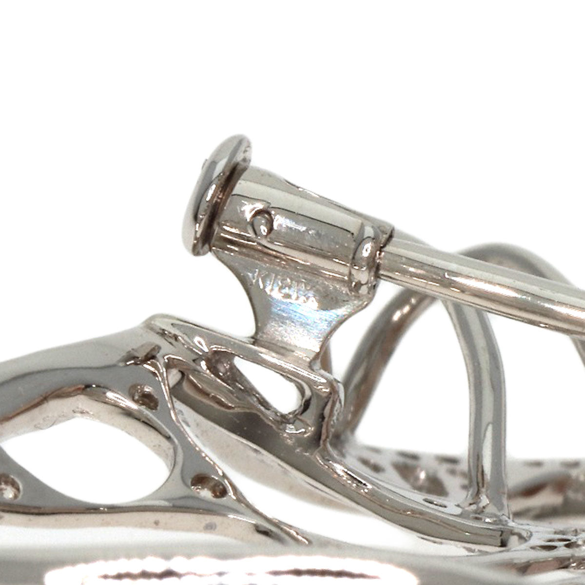 1.794ct Pink Sapphire Diamond Brooch K18 White Gold  8.9g�@Ladies