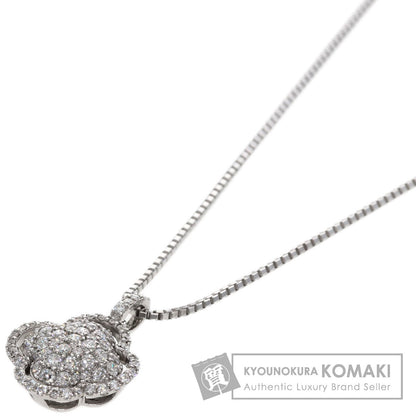 0.8ct Diamond Necklace K18 White Gold  5.6g　Ladies