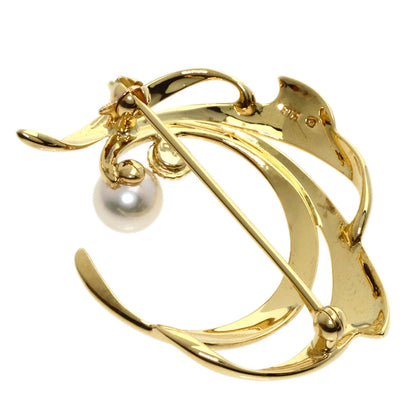 MIKIMOTO   Brooch Pearl Pearl K18 Yellow Gold Ladies