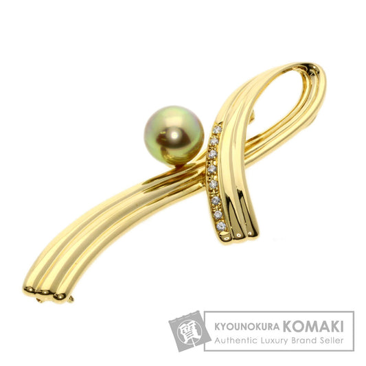 TASAKI   Brooch Pearl Pearl Diamond K18 Yellow Gold Ladies