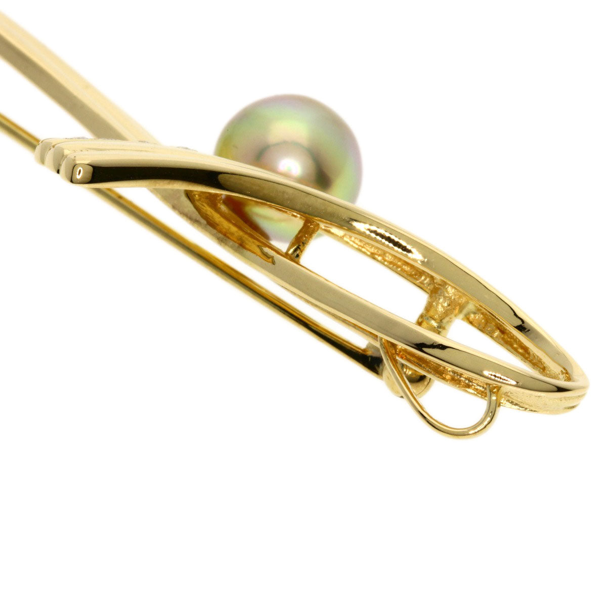 TASAKI   Brooch Pearl Pearl Diamond K18 Yellow Gold Ladies