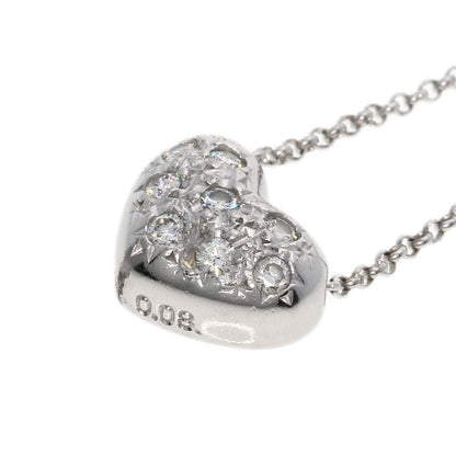 TASAKI Heart Diamond Necklace K18 White Gold Ladies [Used]