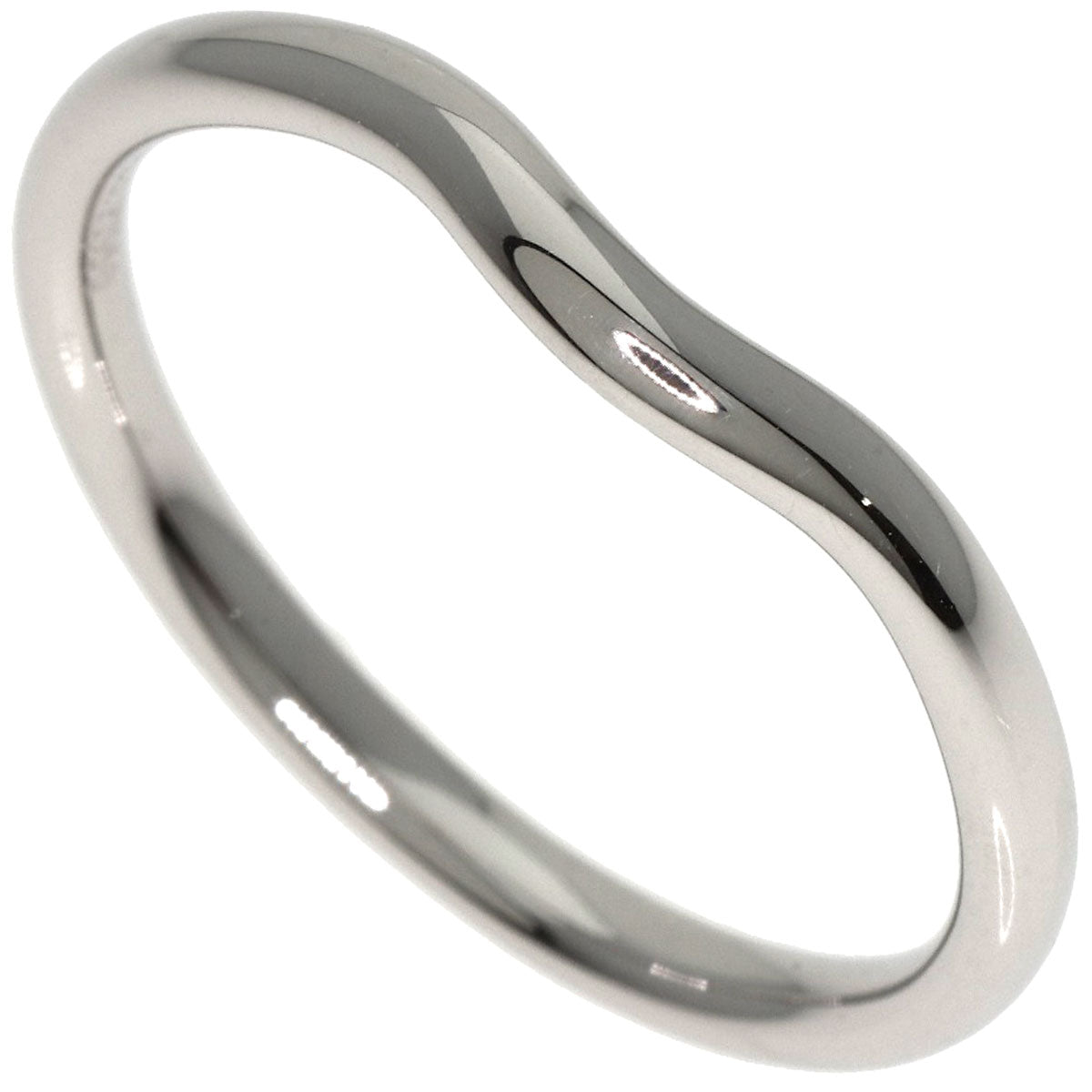 TIFFANY&Co. Curved band Ring Platinum PT950 Ladies [Used]