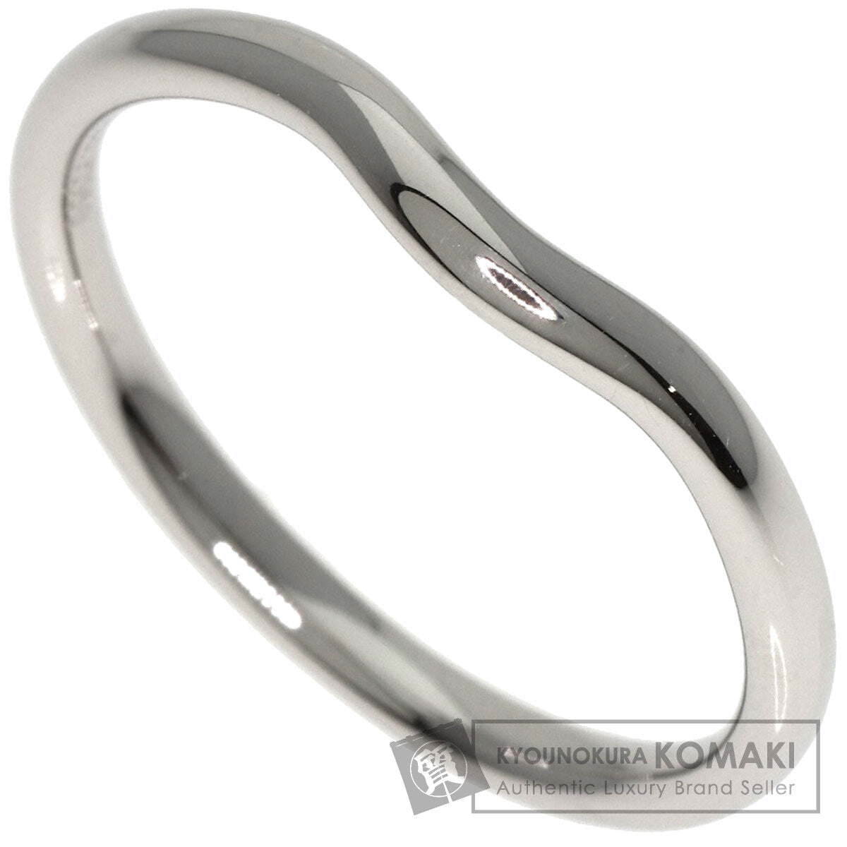 TIFFANY&Co. Curved band Ring Platinum PT950 Ladies [Used]