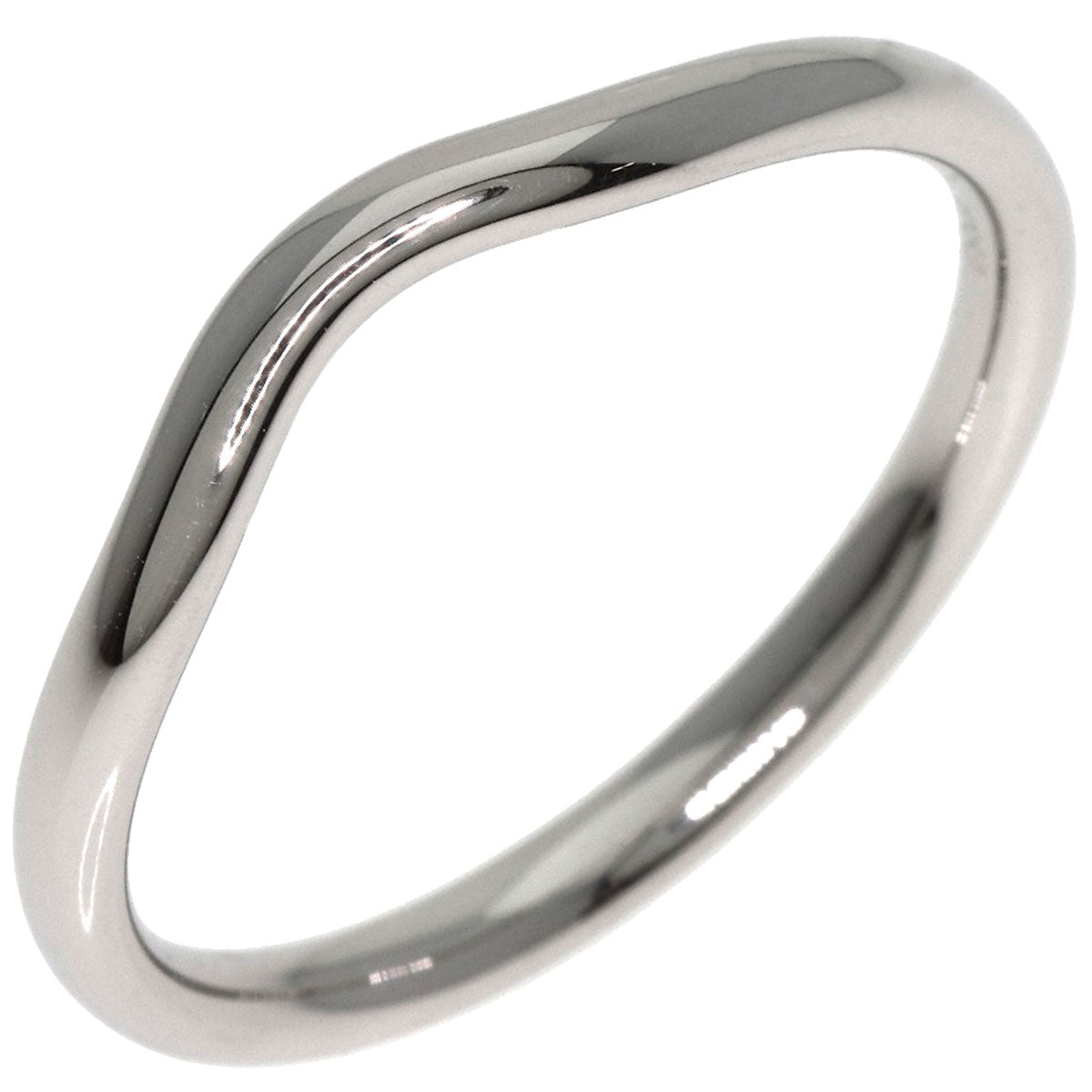 TIFFANY&Co. Curved band Ring Platinum PT950 Ladies [Used]