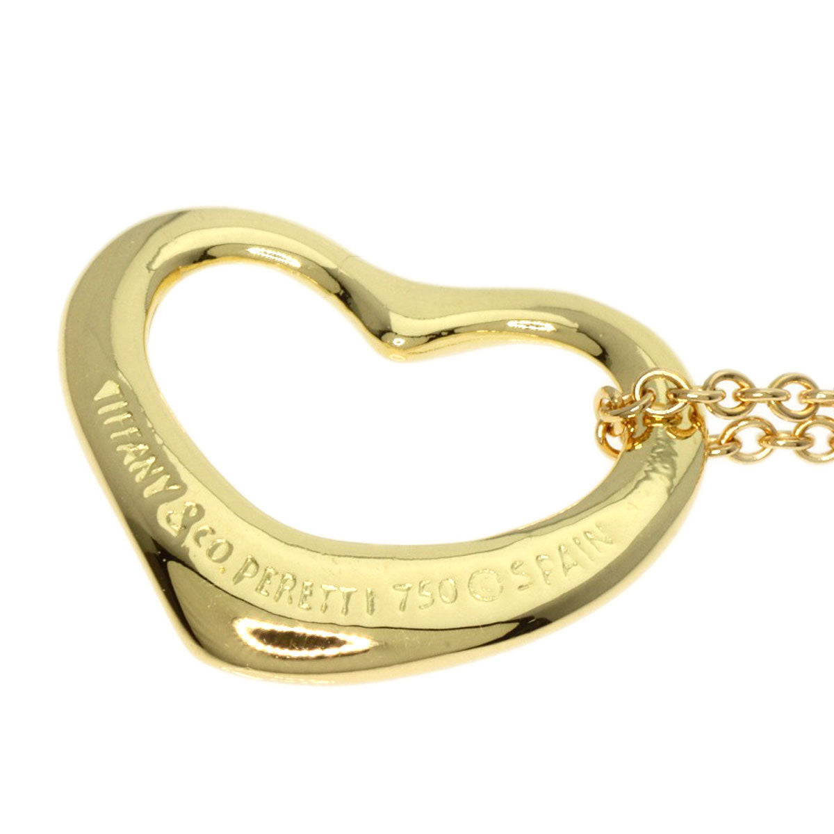 TIFFANY&Co.   Necklace Open heart K18 Yellow Gold Ladies