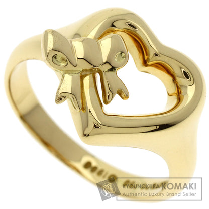 TIFFANY&Co. Ribbon heart Ring K18 Yellow Gold Ladies [Used]