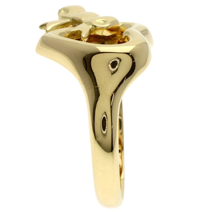 TIFFANY&Co. Ribbon heart Ring K18 Yellow Gold Ladies [Used]