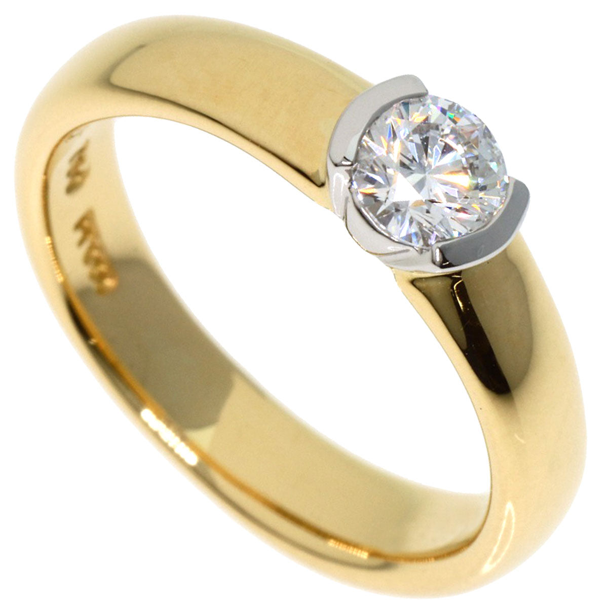 TIFFANY&Co.   Ring Dots Solitaire 1P Diamond K18 Yellow Gold Ladies