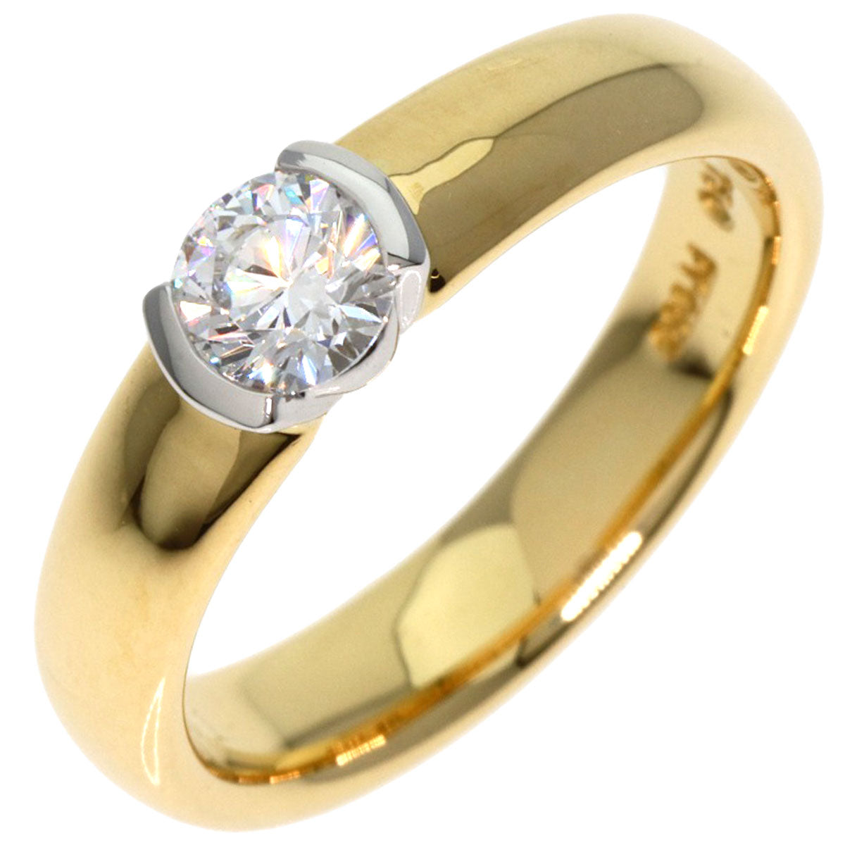 TIFFANY&Co.   Ring Dots Solitaire 1P Diamond K18 Yellow Gold Ladies