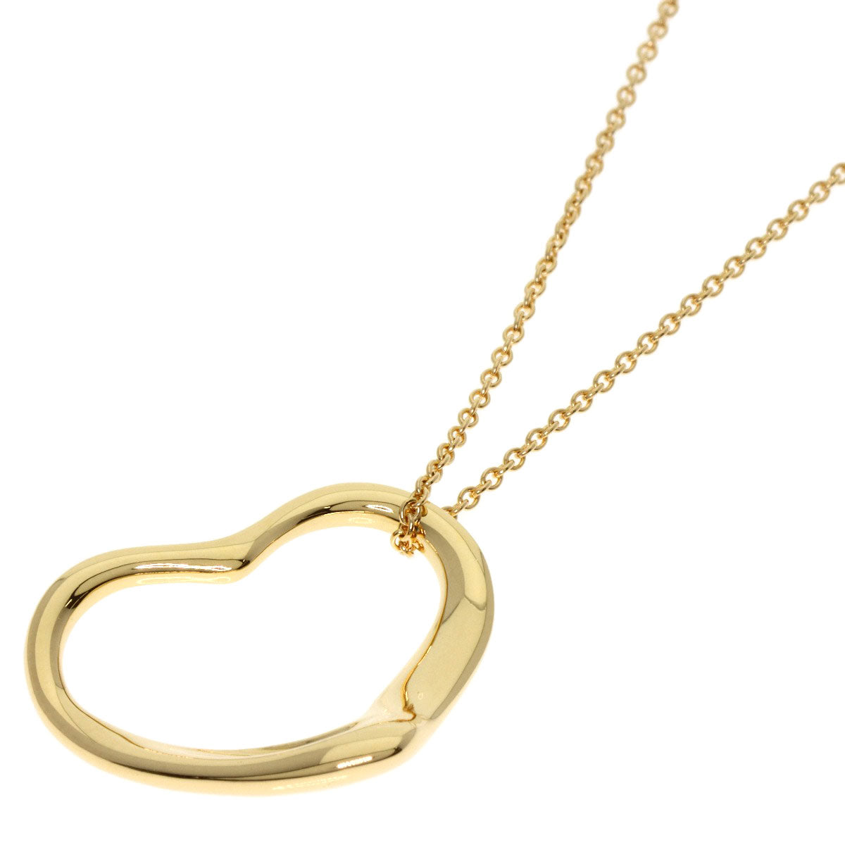 TIFFANY&Co. Open heart Necklace K18 Yellow Gold Ladies [Used]