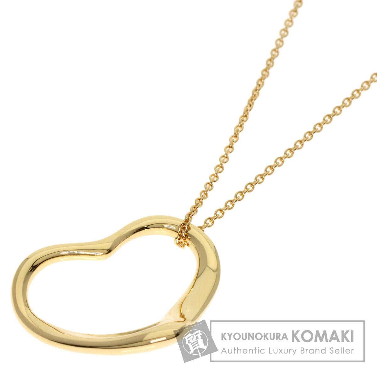 TIFFANY&Co. Open heart Necklace K18 Yellow Gold Ladies [Used]