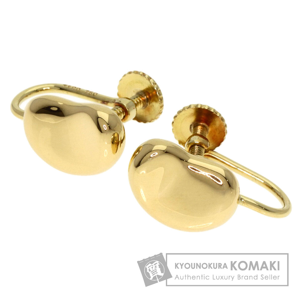 TIFFANY&Co. Bean Earring K18 Yellow Gold Ladies [Used]