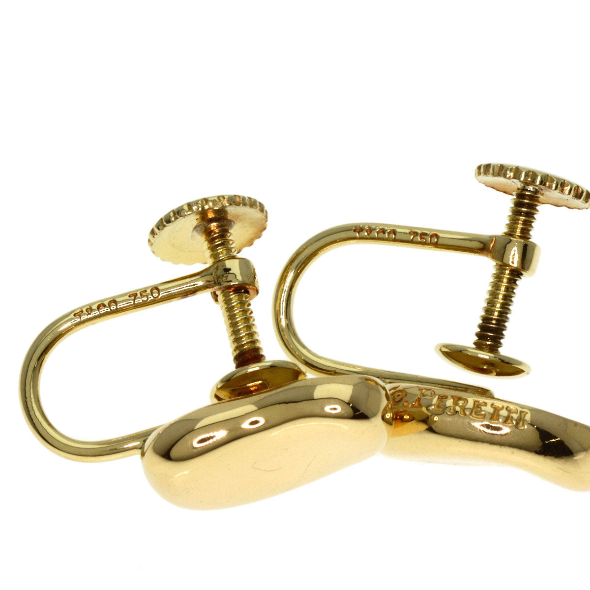 ティファニー ビーン イヤリング K18イエローゴールド レディース 【中古】【TIFFANY&Co.】