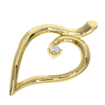 TIFFANY&Co. Leaf motif 1P Diamond Pendant top K18 Yellow Gold Ladies [Used]