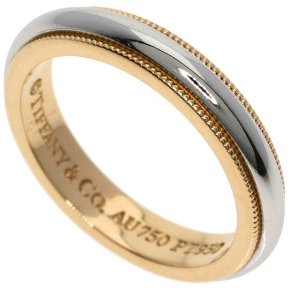 TIFFANY&Co. Milgrain Ring K18 Pink Gold PT950Ladies [Used]